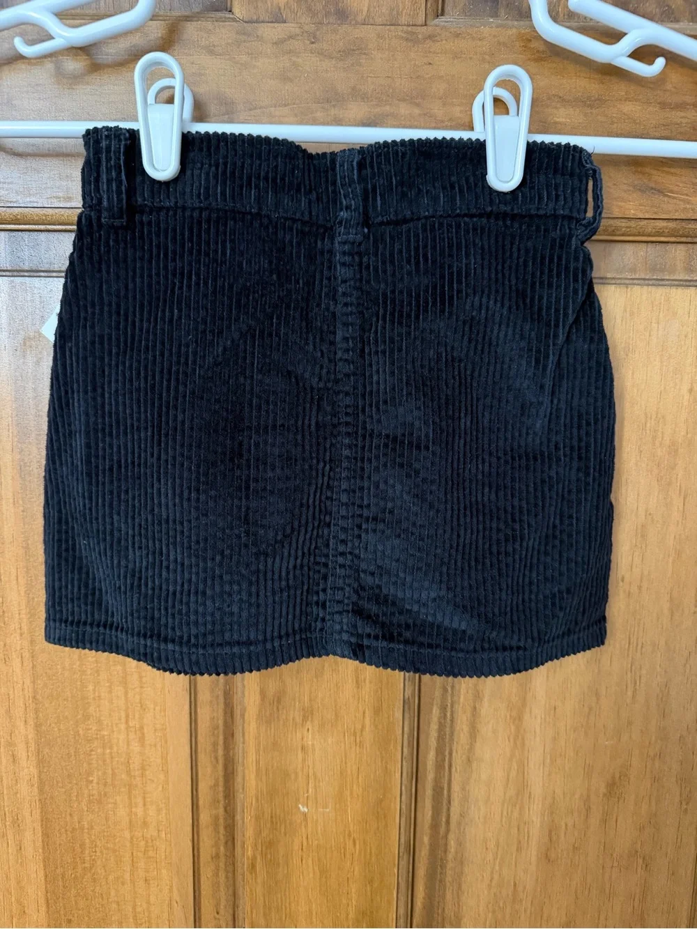 Kids Old Navy Black Corduroy Button-Front Mini Skirt